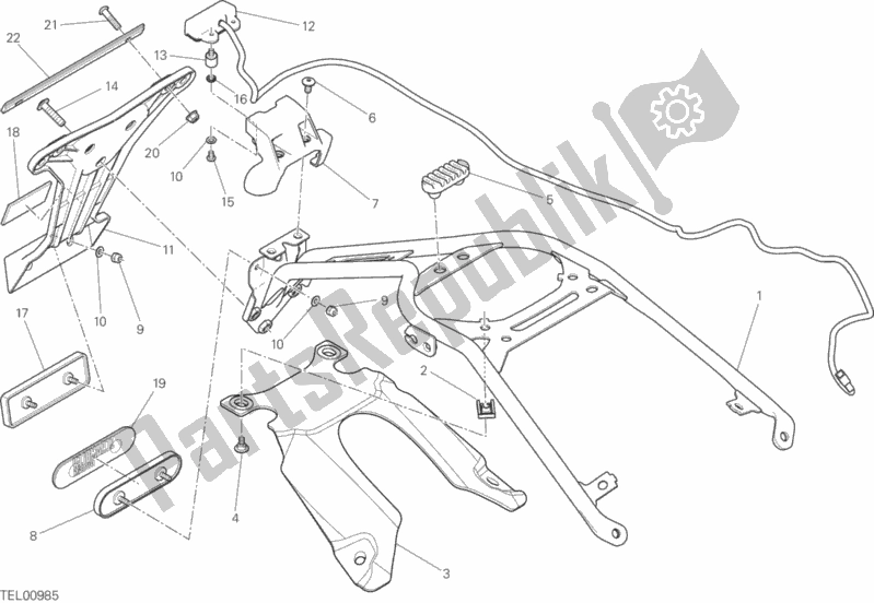 All parts for the Plate Holder of the Ducati Scrambler Classic Brasil 803 2016